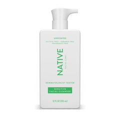 Native Sensitive Facial Cleanser, Unscented, 12oz