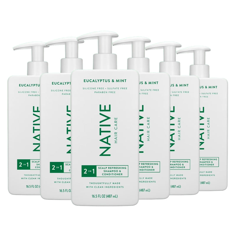 Native 2 in 1 Scalp Refreshing Shampoo & Conditioner, Eucalyptus & Mint, 16.5oz