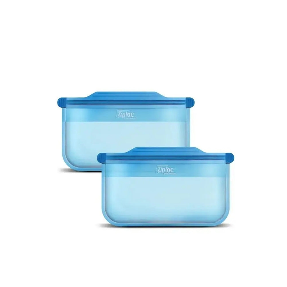 Ziploc Endurables Small Pouch, Reusable Silicone Bags, 8oz, 2 Count -
