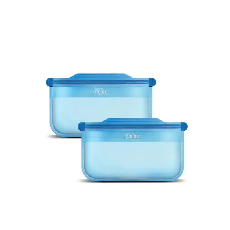 Ziploc Endurables Small Pouch, Reusable Silicone Bags, 8oz, 2 Count