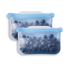 Ziploc Endurables Small Pouch, Reusable Silicone Bags, 8oz, 2 Count