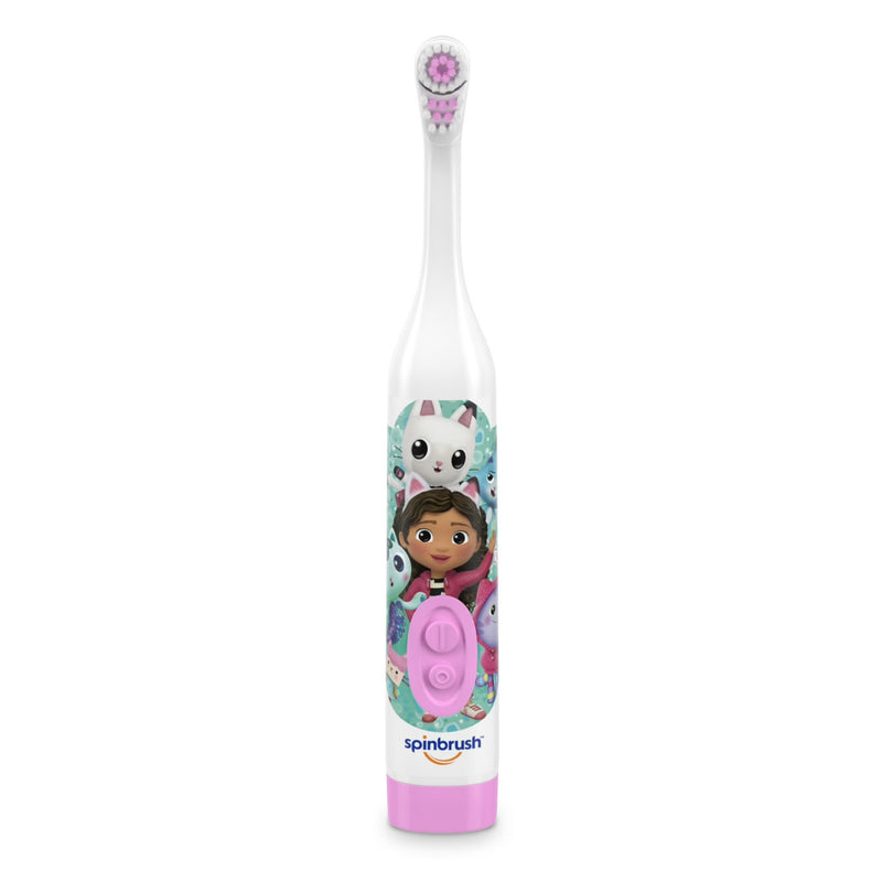 Spinbrush Kids Battery Powered Soft Bristle Toothbrush, Gabby's Dollhouse