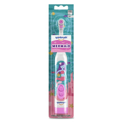 Spinbrush Kids Battery Powered Soft Bristle Toothbrush, Mermaid