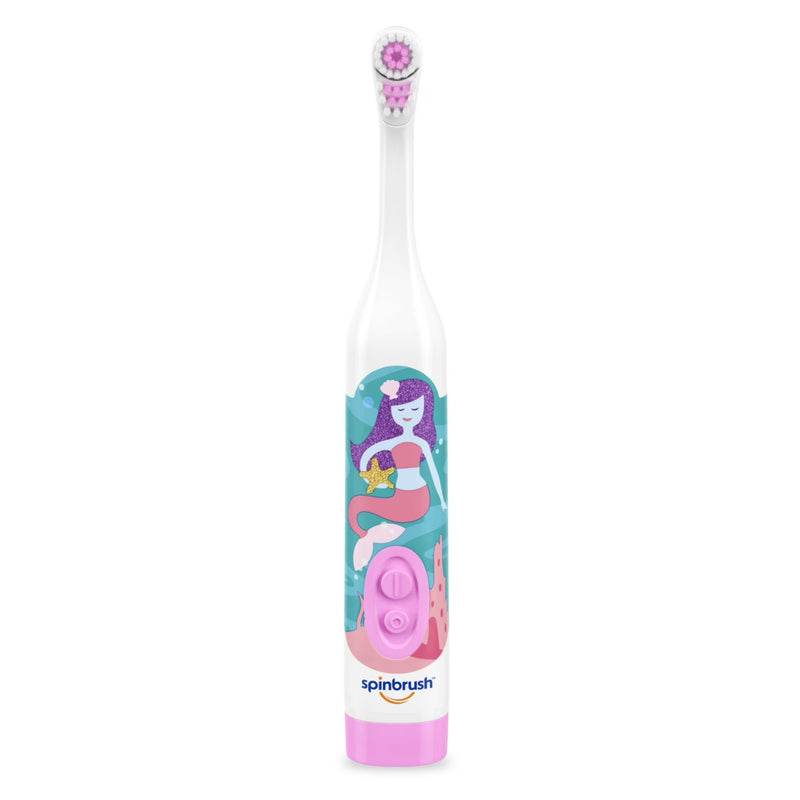 Spinbrush Kids Battery Powered Soft Bristle Toothbrush, Mermaid