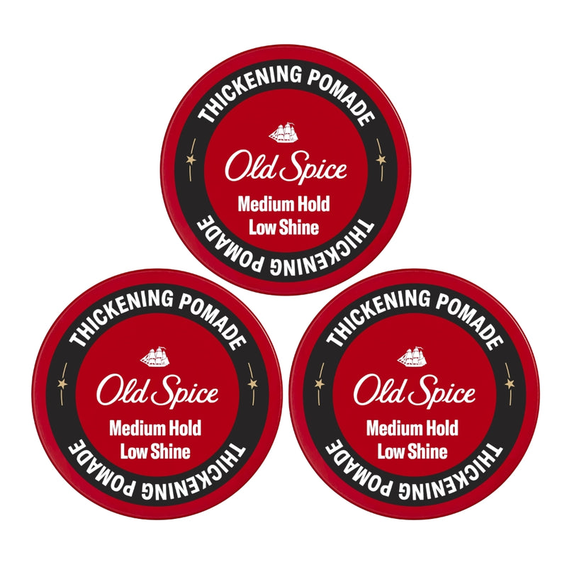 Old Spice Thickening Pomade with Biotin, Medium Hold, Low Shine, 2.22oz
