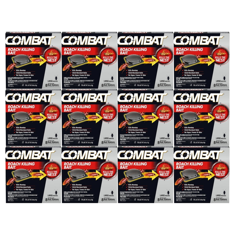 Combat Roach Killing Bait Stations for Large Roaches, 8 Count