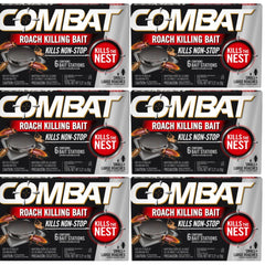 Combat Roach Killing Bait Stations for Small & Large Roaches, 6 Count