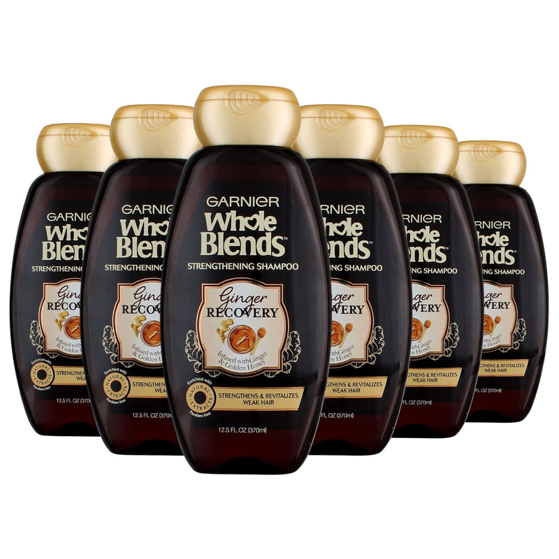 Garnier Whole Blends Ginger Recovery Strengthening Shampoo, Ginger Root and Golden Honey, 12.5oz