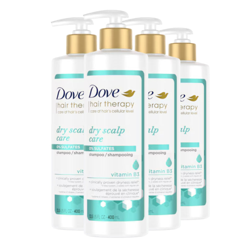 Dove Hair Therapy Dry Scalp Care Shampoo, 0% Sulfates, Vitamin B3, 13.5oz