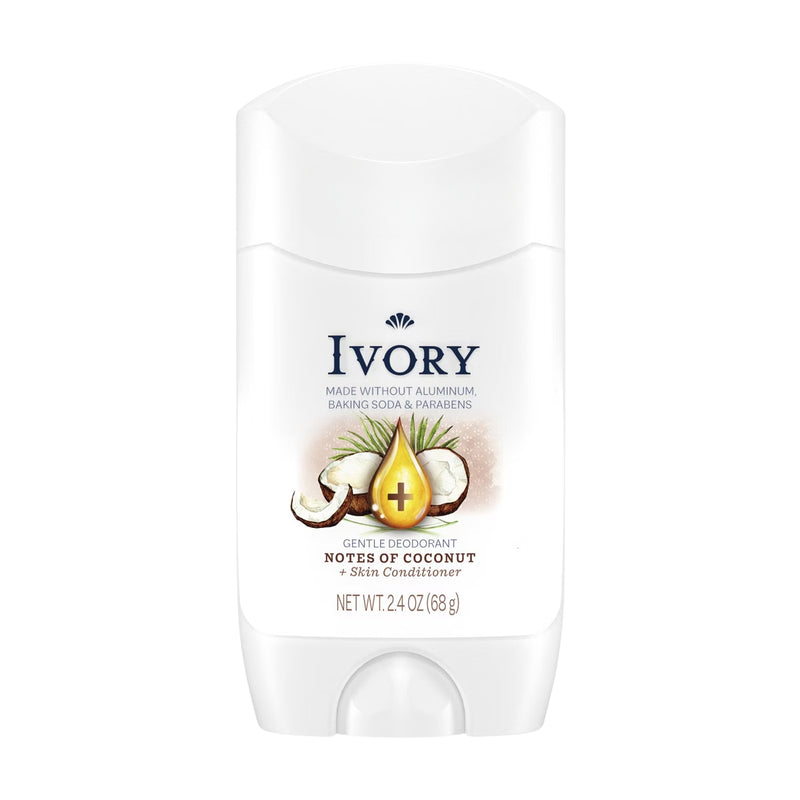 Ivory Aluminum-Free Gentle Deodorant, Notes of Coconut, 2.4oz