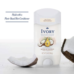 Ivory Aluminum-Free Gentle Deodorant, Notes of Coconut, 2.4oz