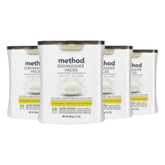 Method Dishwasher Packs, Plant & Mineral-Based, Lemon Mint, 30 Count