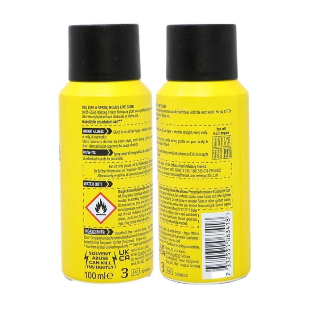 Got2b Glued Blasting Freeze Spray, Screaming Hold, 3.38oz -