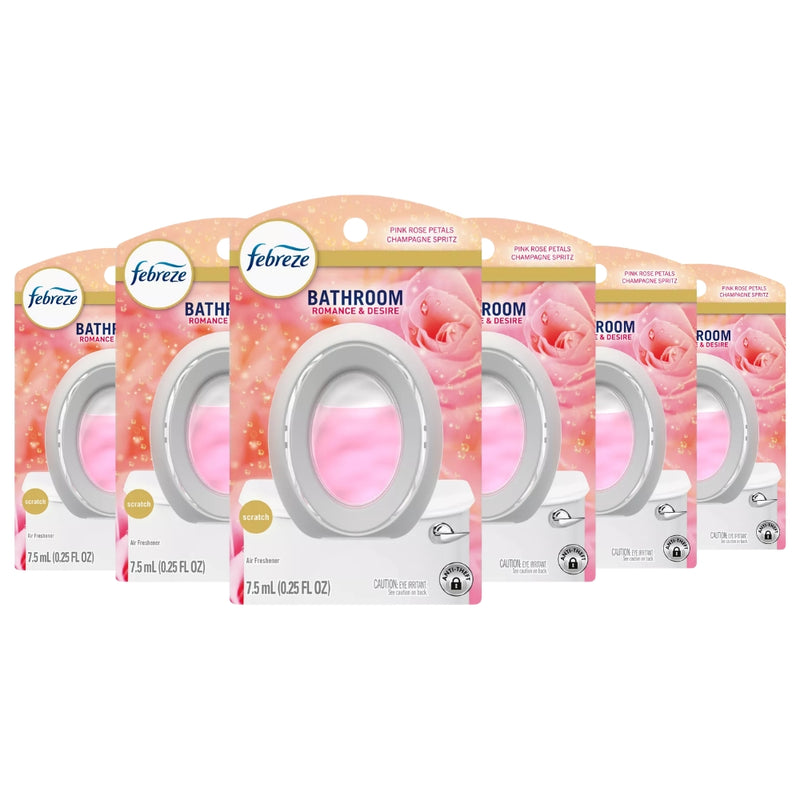 Febreze Bathroom Air Freshener, Romance & Desire, Pink Rose Petals Champagne Spritz