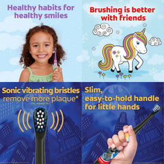 Colgate Kids Battery Powered Toothbrush, 2-Pack - Batman & Unicorn