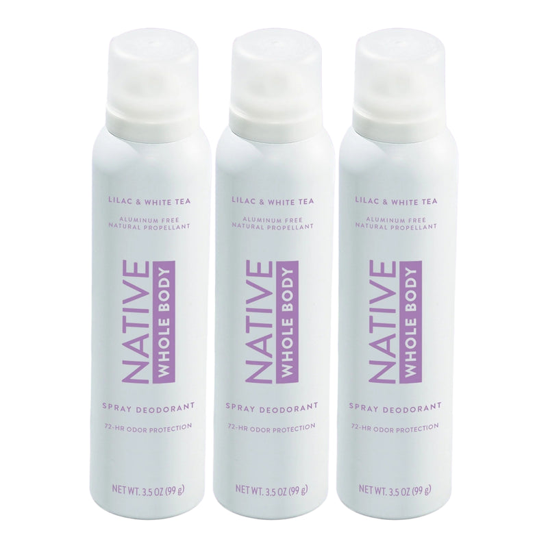 Native Whole Body Deodorant Spray, Lilac & White Tea, 3.5oz