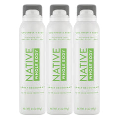 Native Whole Body Deodorant Spray, Cucumber & Mint, 3.5oz