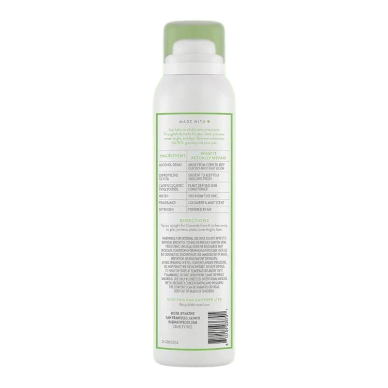 Native Whole Body Deodorant Spray, Cucumber & Mint, 3.5oz