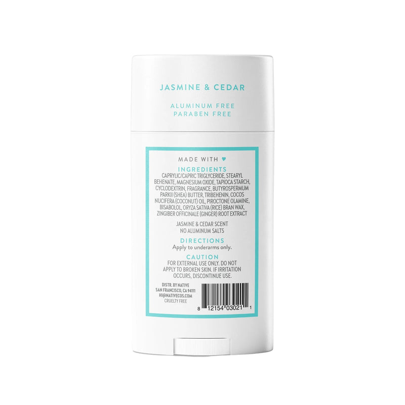 Native Deodorant Stick, Jasmine & Cedar, 2.65oz