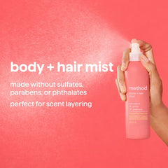 Method Body + Hair Mist, Jasmine & Sandalwood, 8oz