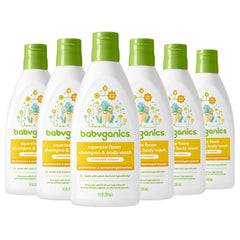 Babyganics Squeeze Foam Shampoo & Body Wash, Chamomile Verbena, 7oz