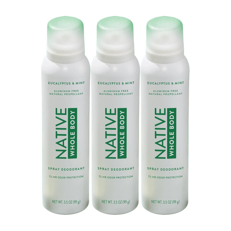 Native Whole Body Deodorant Spray, Eucalyptus & Mint, 3.5oz