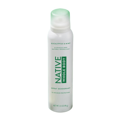Native Whole Body Deodorant Spray, Eucalyptus & Mint, 3.5oz -