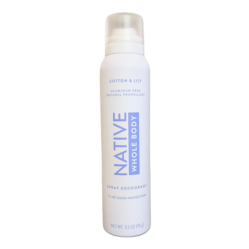 Native Whole Body Deodorant Spray, Cotton & Lily, 3.5oz