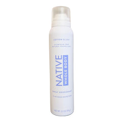 Native Whole Body Deodorant Spray, Cotton & Lily, 3.5oz