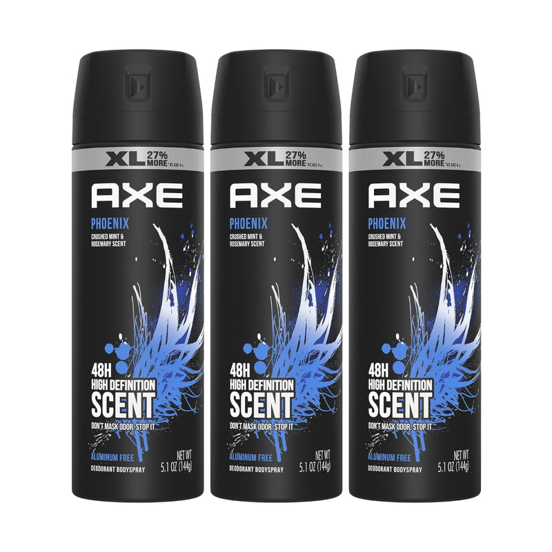 Axe Phoenix Aluminum-Free Deodorant Bodyspray, Crushed Mint & Rosemary, 5.1oz