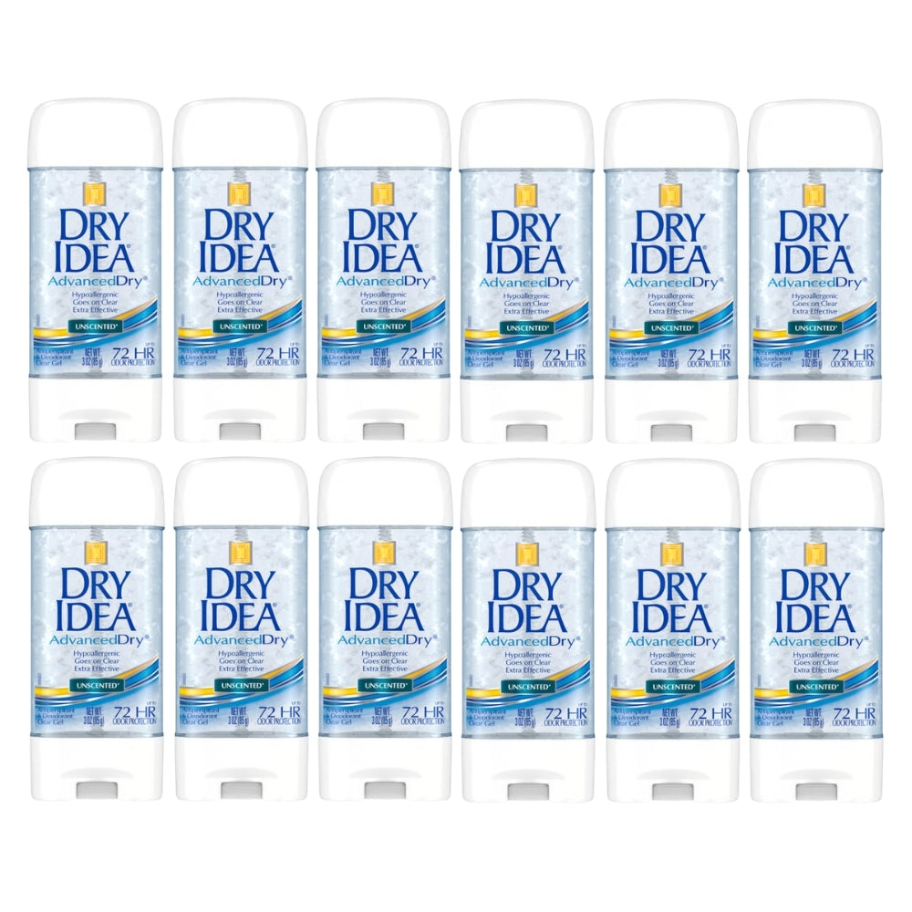 Dry Idea Advanced Dry Clear Gel Deodorant, Unscented, 3oz -