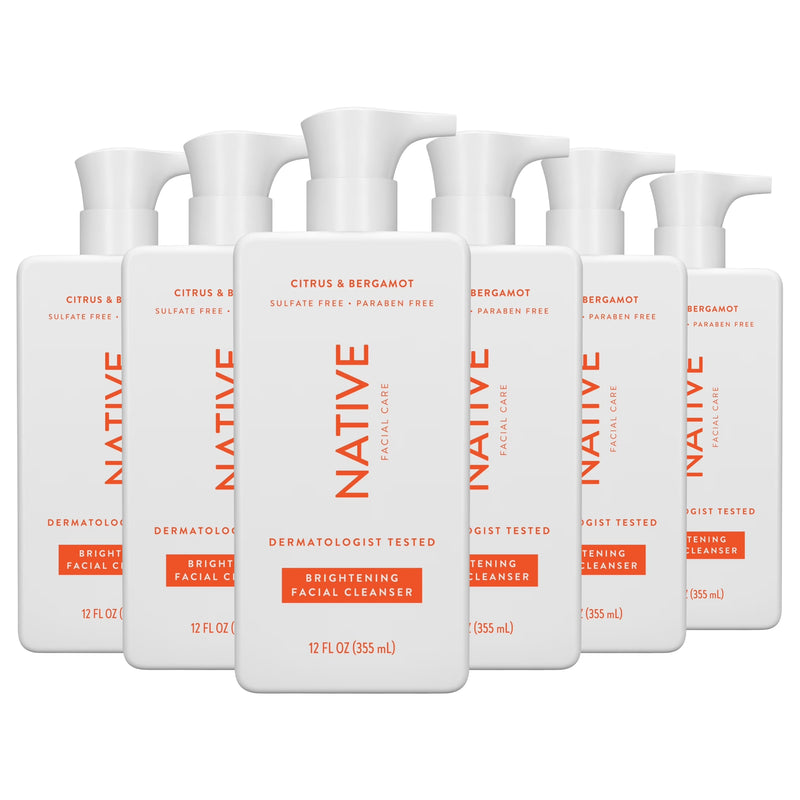 Native Brightening Facial Cleanser, Citrus & Bergamot, 12oz