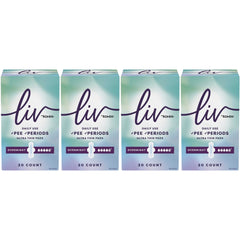 Liv by Kotex Period & Pee Pads, Ultra Thin, Overnight, 20 Count