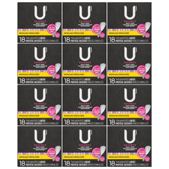 U by Kotex Balance Daily Thin Wrapped Liners, Regular, 18 Count