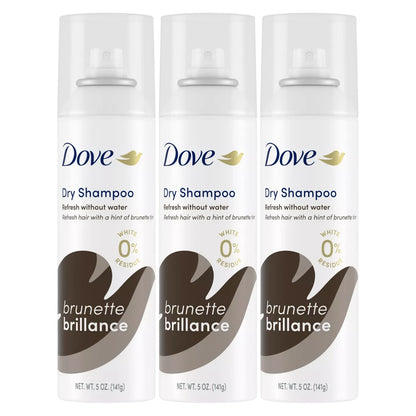 Dove Dry Shampoo, Brunette Brilliance, 5 oz, 3-Pack