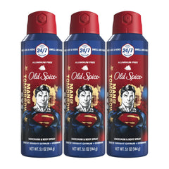 Old Spice Underarm & Body Spray, Superman, Bright Citrus & Cosmos, 5.1 oz