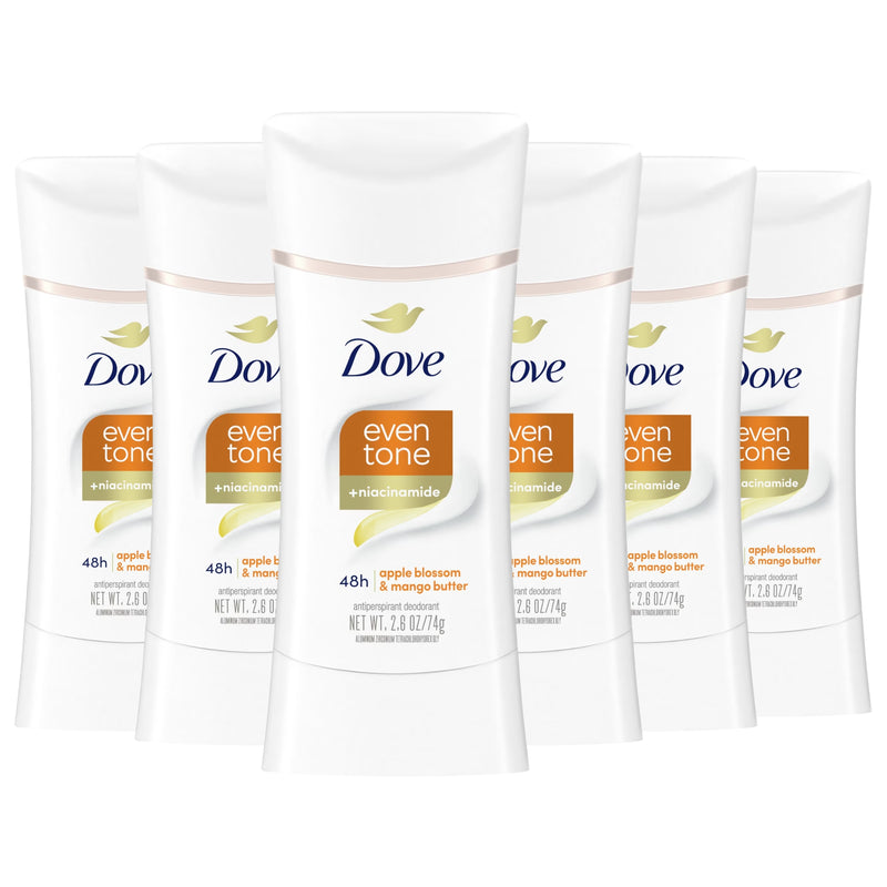 Dove Even Tone Antiperspirant Deodorant, Apple Blossom & Mango Butter, 2.6oz