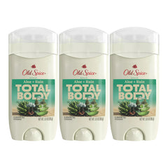 Old Spice Total Body Deodorant, Aloe + Rain, 3oz