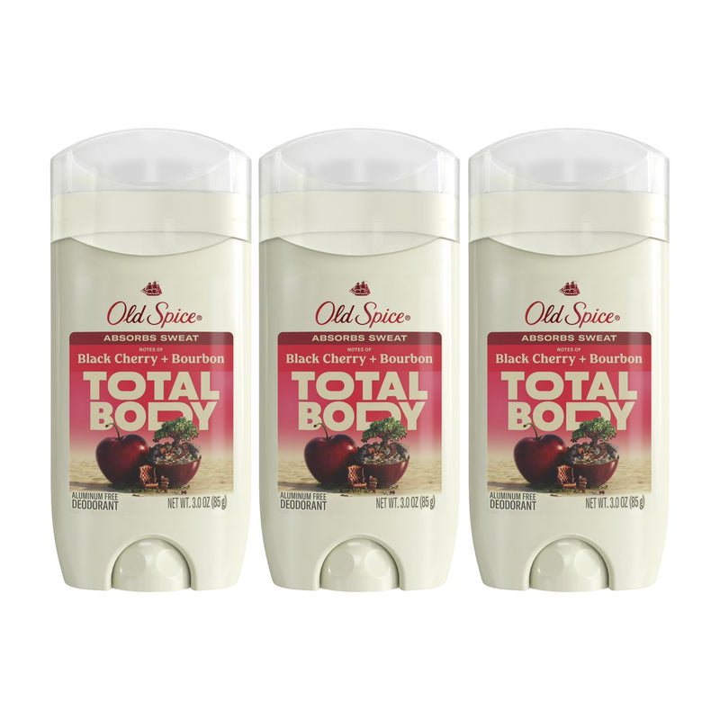 Old Spice Total Body Deodorant, Cherry + Bourbon, 3oz