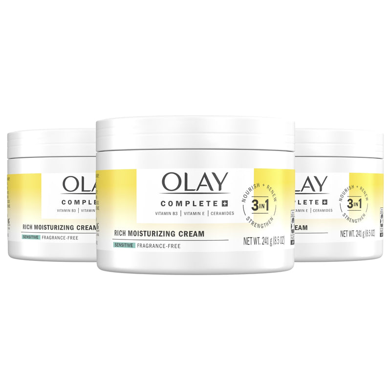 Olay Complete + Rich Moisturizing Cream, Sensitive, 8.5oz