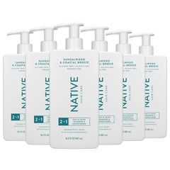 Native Full & Thick 2-in-1 Shampoo & Conditioner, Sandalwood & Coastal Breeze, 16.5oz