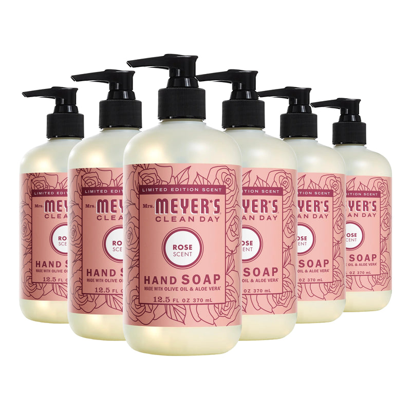 Mrs. Meyers Clean Day Liquid Hand Soap, Rose, 12.5oz