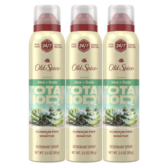 Old Spice Total Body Deodorant Spray, Aloe + Rain, 3.5oz