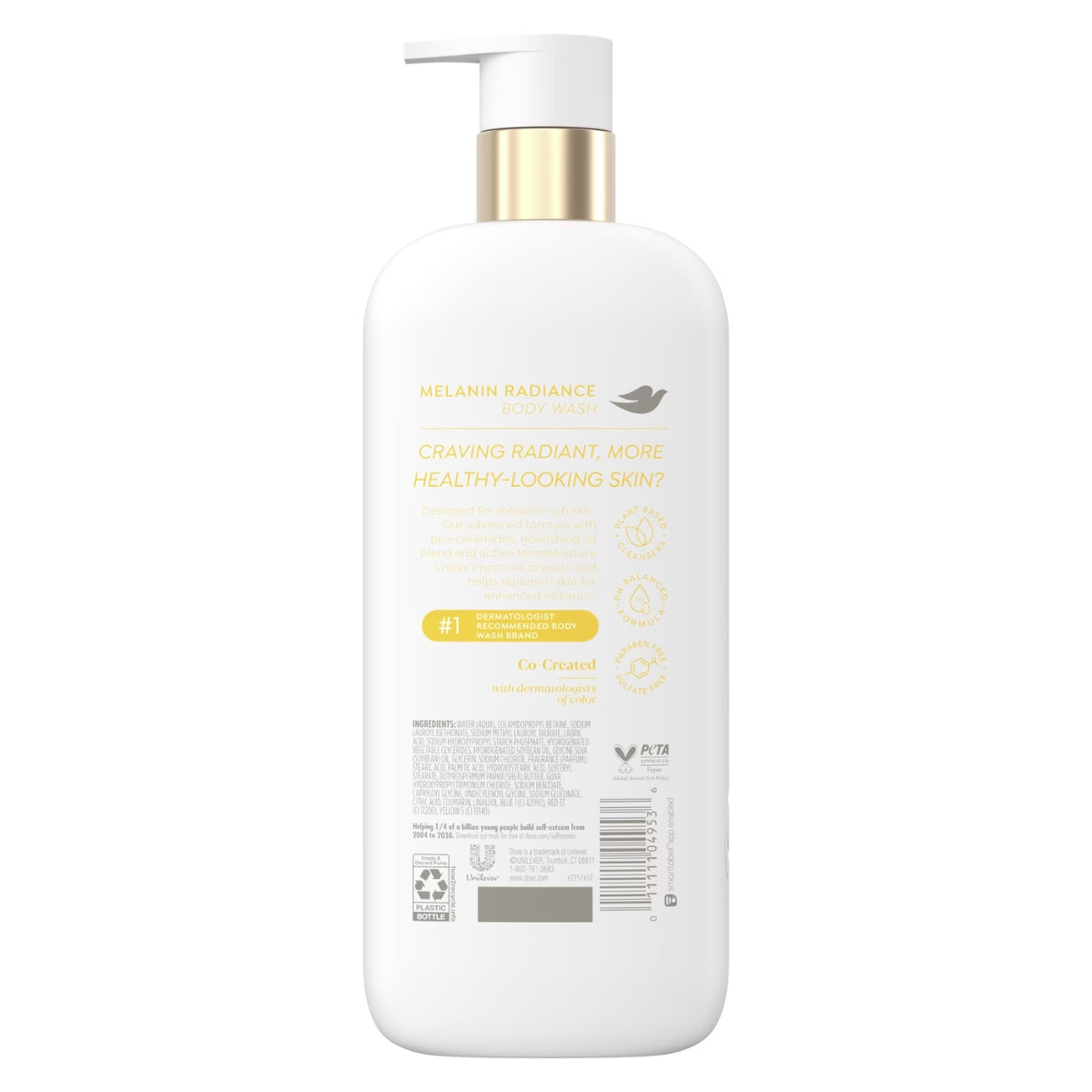 Dove Melanin Radiance Body Wash, Velvet Cherry Vanilla, 18.5oz -