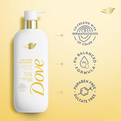 Dove Melanin Radiance Body Wash, Velvet Cherry Vanilla, 18.5oz -