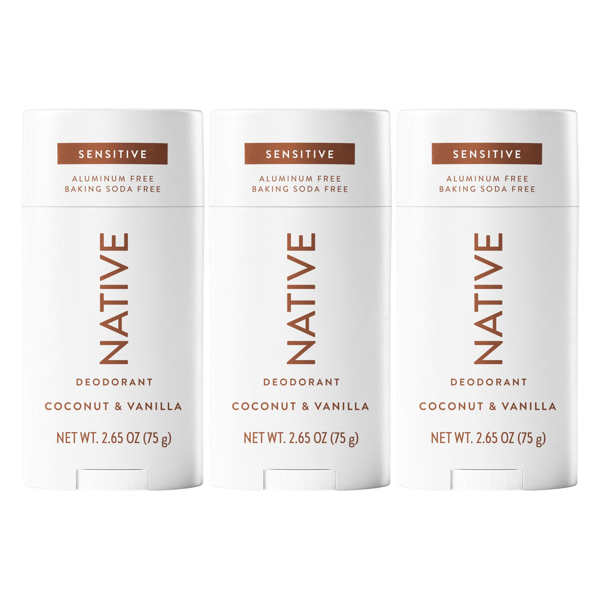 Native Sensitive Deodorant Stick, Coconut & Vanilla, 2.65 oz, image 2