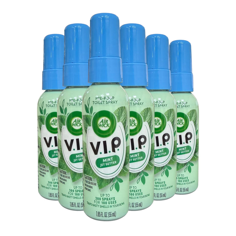 Air Wick V.I.P. Pre-Poop Toilet Spray, Mint Jet Setter, 1.85oz