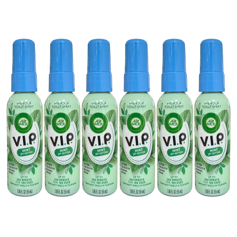 Air Wick V.I.P. Pre-Poop Toilet Spray, Mint Jet Setter, 1.85oz