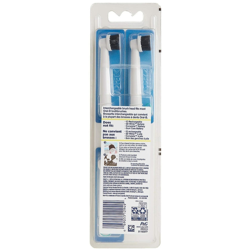 Oral-B Charcoal Infused Electric Toothbrush Replacement Brush Heads, 3 Count