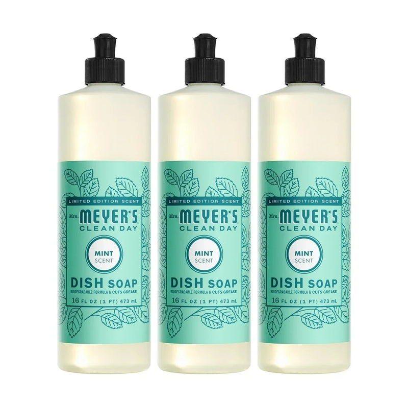 Mrs. Meyer's Clean Day Liquid Dish Soap, Mint, 16oz